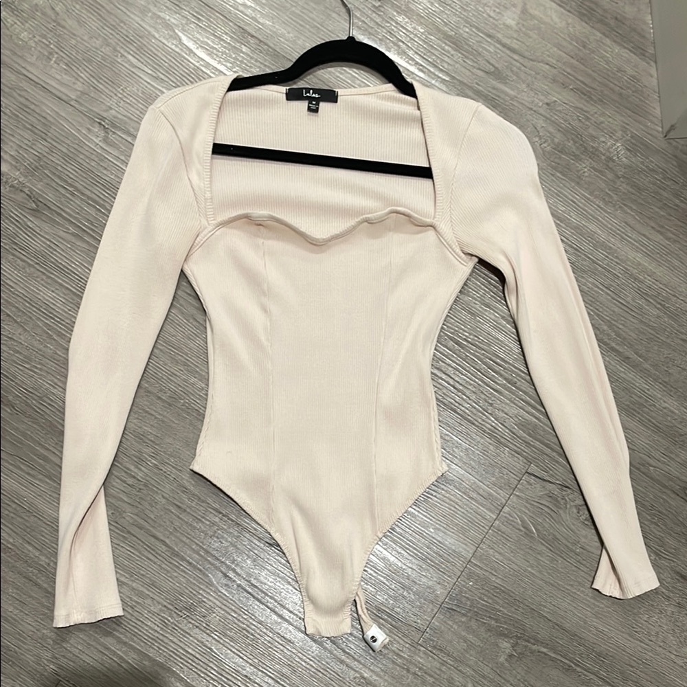 Lulu's Cream Long Sleeve Bodysuit